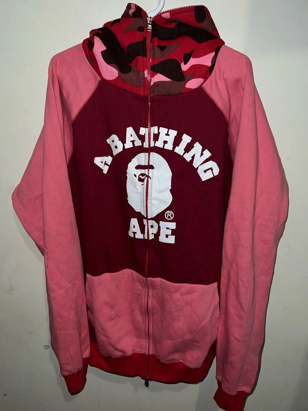 NWOT Rare Vintage Bathing Ape Camo Full Zip Hoodie